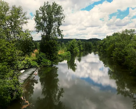prise de vue aérienne du parcours de saint aulaye
